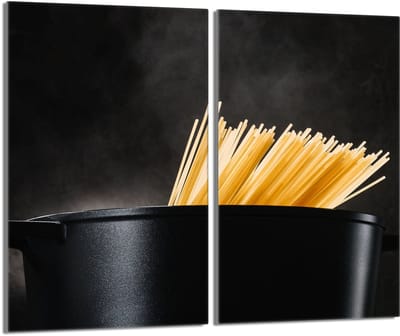 TMK ArtDeko Serie - Glazen Beschermplaat - 2x30x52 cm - Makaron Motief