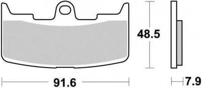 ap racing remblok voor motorfiets buell 984 xb-9r firebolt 2002-2007 av / lmp395sf nieuw