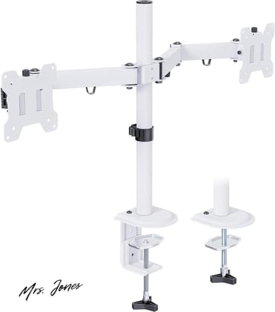 Mrs. Jones Monitorhouder 2 monitoren draaibaar - kantelbaar - in hoogte verstelbaar - 9 kg per arm - tafelhouders - VESA 75/100 mm - geschikt voor 17-32 inch beeldscherm .