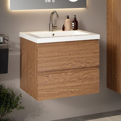 Mirlux Badkamermeubel - 60 cm - Wastafel - set - Eiken