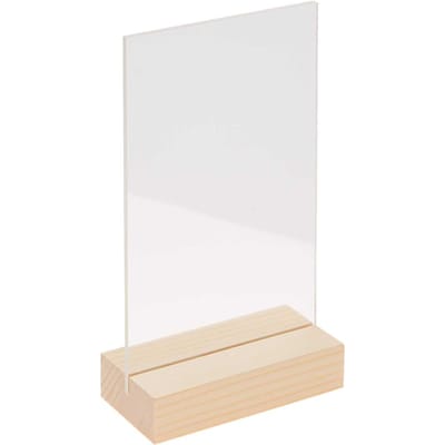 Rico Design houten standaard met dubbel acrylschijf, 13 x 18 cm