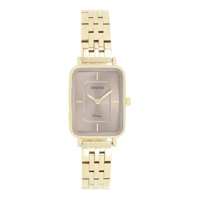 OOZOO Vintage series - Goudkleurige horloge met roestvrijstalen armband roestvrijstalen armband - C20419
