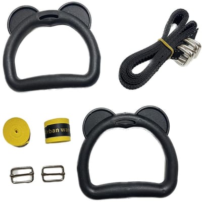 Anneaux de gymnastique Anneaux de traction avec sangles ajustables pour enfants Adultes Entraînements à domicile Musculation Équipement de fitness
