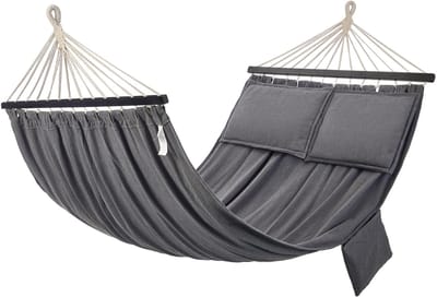 Golaro Hangmat - Tuin Hangmat - Zonder Standaard - 2 kussens - Grijs - Relax - Tuin - 2 personen - 210x150 cm - Tot 300 kg