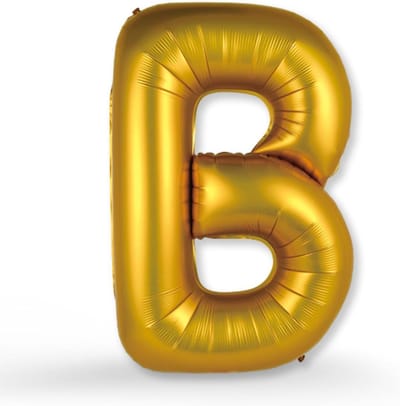 Grote Folieballon Letters B in Goud - XXL Formaat voor Feestdecoratie - Perfect voor Verjaardagen, Bruiloften en Vrijgezellenfeesten