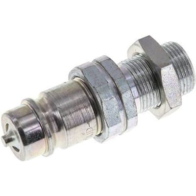 Stalen DN 12.5 Hydraulische Koppeling Insteeknippel 14 mm S Knelring Schotkoppeling ISO 7241-1 A/8434-1 D 20.5mm