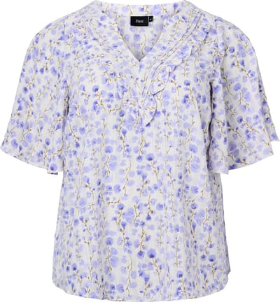 ZIZZI MYARA, 1/2, BLOUSE Dames Blouse - White - Maat S (42-44)