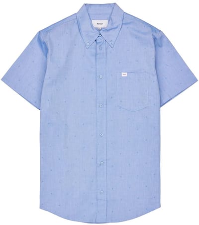 Makia Anchors Overhemd Met Korte Mouwen Blauw M Man