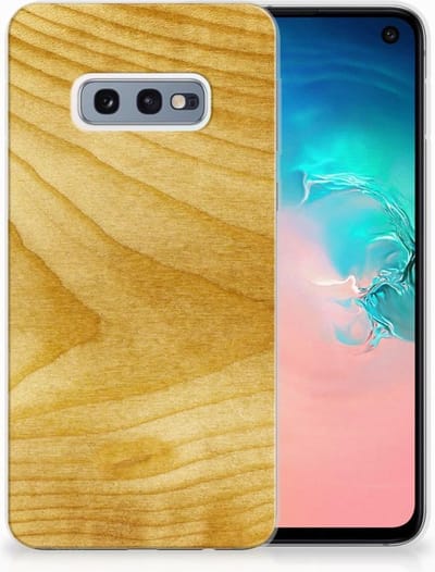 Samsung Galaxy S10e Bumper Hoesje Licht Hout