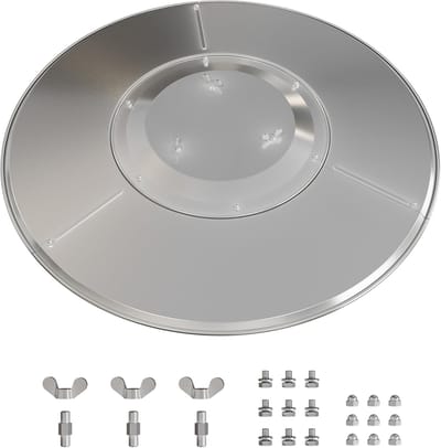 Terrasverwarmer Reflector - Reserve Kap - Warmte Concentreren - 1.0mm Dik Aluminium - Diameter 84 cm - Zilver