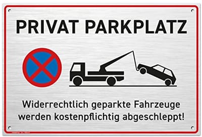 Parkeerplaats Bord - Aluminium, 30x20 cm - Parkeren Verboden
