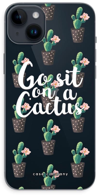 Case Company® - Hoesje geschikt voor iPhone 14 Plus hoesje - Cactus quote - Soft Cover Telefoonhoesje - Bescherming aan alle Kanten en Schermrand