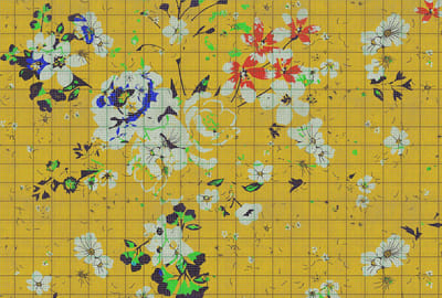 Fotobehang flower plaid 1 DD113822 Livingwalls Walls by Patel | Fotobehang