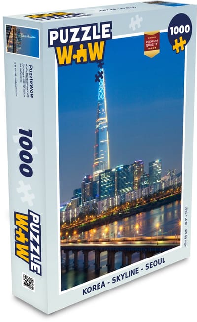 Puzzel Korea - Skyline - Seoul - Legpuzzel - Puzzel 1000 stukjes volwassenen