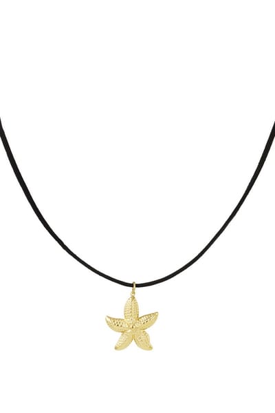Bijoutheek Collier Zeester Touw Verstelbaar Goud