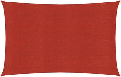 vidaXL - Zonnezeil - 160 - g/m² - 2,5x4 - m - HDPE - rood