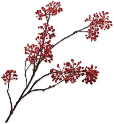 Silk-ka Kunstbloem-Zijden Bloem Bessentak Rood 108 cm