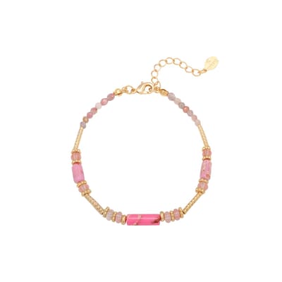 Yehwang | armbandje | Steentjes | Roze