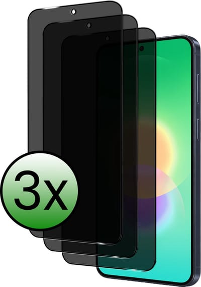 Screenprotector - 3 Stuks Geschikt voor Samsung Galaxy A27 - Privacy Filter - Beschermglas - Gehard Glas - Tempered Glass - Screen Protector