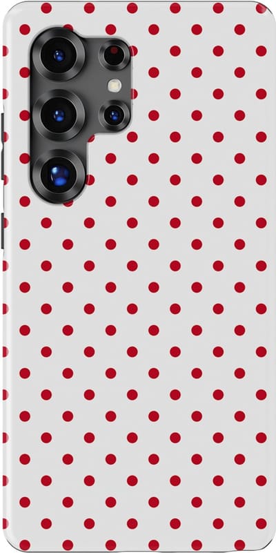 Polka Dots Hoesje Samsung Galaxy S25 Ultra | Geschikt Voor Mag | Stippen Design Backcover Samsung Galaxy S25 Ultra Cherry Dots