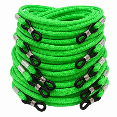 10-delige groene brillenkoord set – nylon brillenbandjes voor zonnebril en leesbril – antislip brillenkoord