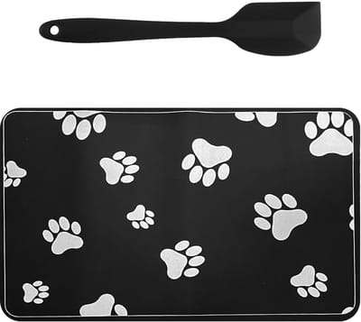 Dailygoods- Huisdiervoermat Waterdicht - Siliconen Mat - Eetlepel - Dierenbenodigdheden - 30 x 50 cm - Duurzaam en Praktisch - Dierenmat