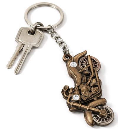 Retro Motorfiets Sleutelhanger I Sleutelhouder Motor I Sleutelhanger Klassieke Motor I Brons
