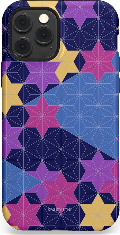 Casetastic Hoesje Geschikt voor Apple iPhone 12/12 Pro Magsafe - Stijlvolle Beschermende Duo-layer Case - Sterrenlijn