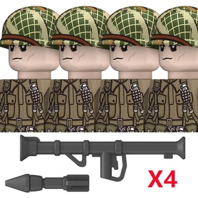 WOII VS 101e Luchtlandingsdivisie Militaire Soldaten Bouwstenen Luchtmacht Leger Infanterie Bazooka Wapens Accessoires Blokken Speelgoed