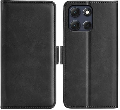 MobyDefend Hoesje - Geschikt voor Motorola Moto G86 Power - Luxe Wallet Book Case (Sluiting Zijkant) - Zwart