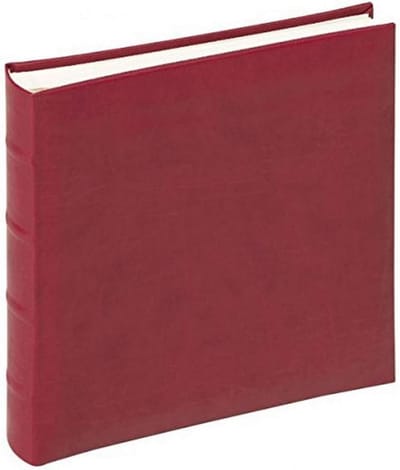 Luxe Fotoalbum Bordeaux Imitatieleer 26x25 cm met Verhoogde Frezen - Ruimte voor Notities
