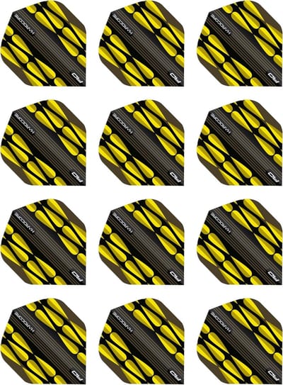 Dart Flights - Vleugels - Darten - Extra dikke kwaliteit - 12 stuks - Geel