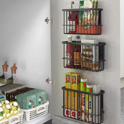 Zelfklevende opbergdoos voor deurmontage 3-delige organisator voor keuken en badkamer