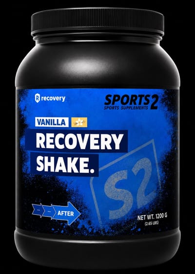 Sports2 Recovery Shake Vanille | Hersteldrank na Sport | Eiwitten & Koolhydraten | 1,2 kg
