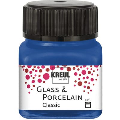 Glasverf - Porseleinverf - Kobaltblauw - Classic - Glazuur look - Kreul - 20 ml