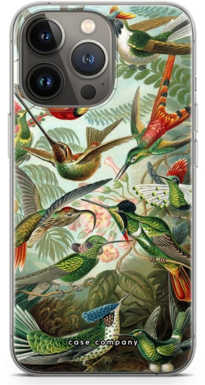 Case Company® - Hoesje geschikt voor iPhone 13 Pro hoesje - Haeckel Trochilidae - Soft Cover Telefoonhoesje - Bescherming aan alle Kanten en Schermrand