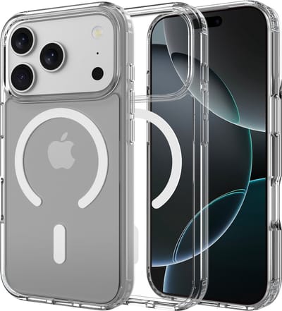 Just in Case hoesje geschikt voor iPhone 17 Pro Max - Compatibel met MagSafe - Military Grade Backcover - Transparant