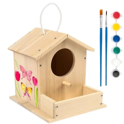 Dailygoods - Vogelnestkastenset van Hout - Voor Papegaaien en Kanaries