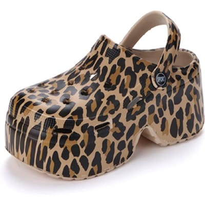 Hoge Hakken Platform Slippers Muilezels Vrouwen Schoenen Zomer Strand Dikke Sandalen Designer Casual Slippers Pompen Femme Slides 39-40 luipaard