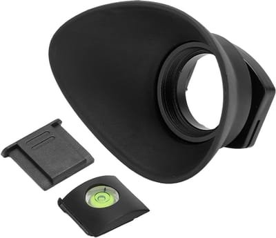 Camera EyeCup - Viewfinder Protector - Betere Foto's Maken - Ingebouwde Waterpas - 6 x 5 x 4 cm - Zwart