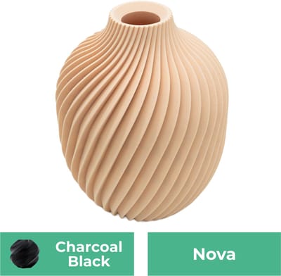 Nova moderne vaas – Decoratieve vaas - Zwart - 3d geprinte vaas – geschikt voor droogbloemen - 20CM