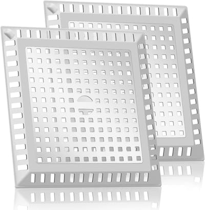 Haarfilter voor Douche en Keuken - 2 Stuks Vierkante Afvoerbescherming voor Badkamer en Keuken, Voorkom Verstoppingen en Verlies van Haar
