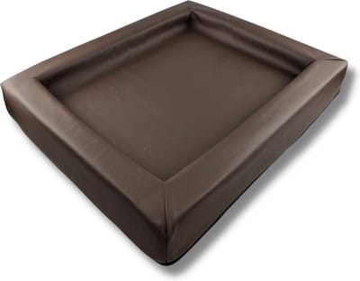 Topmast Bia-perfect - Hondenbed- Loungebed - Leatherlook Bruin 60 x 50 cm - Hondenmand - Comfort Kussen