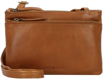 GREENBURRY Leren schoudertas Colombiana RV Shoulderbag 3 Zip Nougat bruine