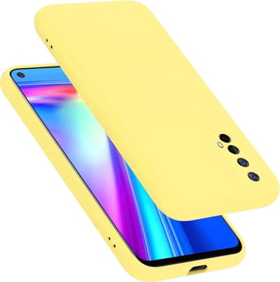 Cadorabo Hoesje geschikt voor Realme 7 5G in LIQUID GEEL - Beschermhoes gemaakt van flexibel TPU silicone Case Cover
