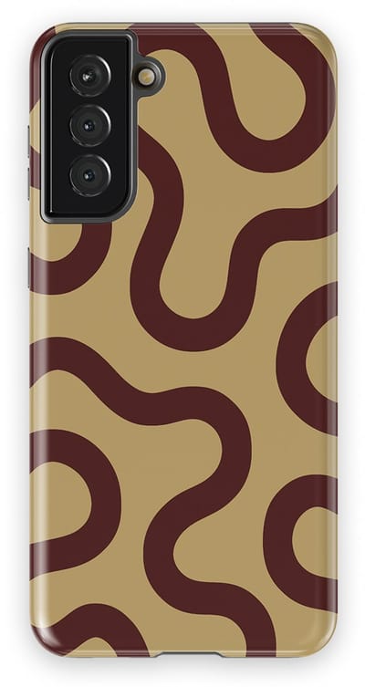 DripCase Motion Flow Tough Hoesje Samsung Galaxy S21 Plus | Backcover met Mag | Trendy Design | Valbescherming | Cocoa Curve