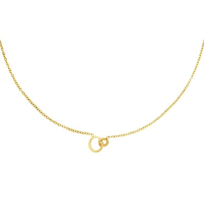 Ketting - connected circles gold - stainless steel - waterproof
