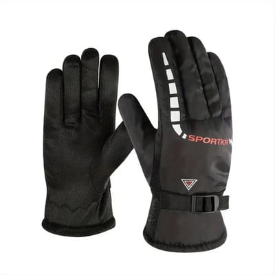 Bovista Skihandschoenen - Handschoenen Winter - Handschoenen Heren - Touchscreen - Antislip - Winddicht - Zwart/Rood