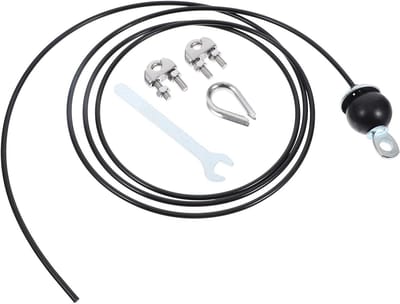 Fitness Katrolsysteem - Kracht Kabel - Kracht Training - Verstelbare Lengte - 220 cm - Zwart