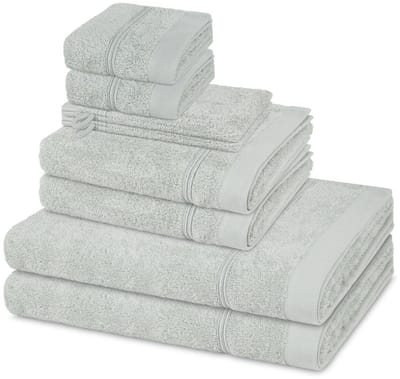 Ross Sonstiges 2 X washandjes 2 X gasten- 2 X douche- 2 X handdoek - in set 8 pack Rubin